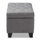 Baxton Studio Michaela Modern Grey Upholstered Storage Ottoman 146-8348 - alternate 2